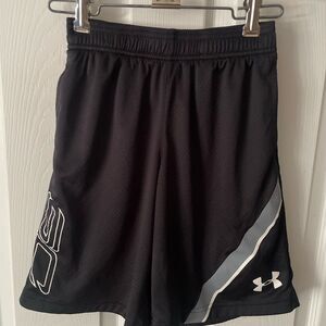 Under Armour Steph Curry Black Shorts Youth Size Small Inseam 9”